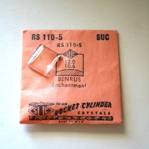 Verre montre SUC RS 110-5 - BENRUS - 12x10,6 [NOS] (Watch crystal)