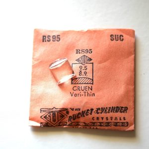 Verre montre SUC RS 95 - GRUEN Veri-Thin - 9,5x8,9 [NOS] (Watch crystal)