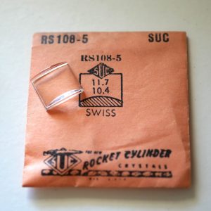 Verre montre SUC RS 108-5 - SWISS - 11,7x10,4 [NOS] (Watch crystal)