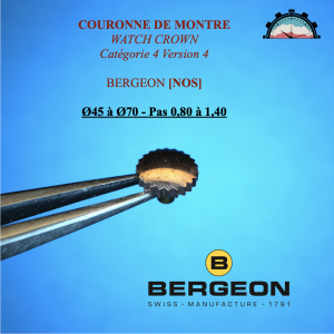 Couronne Montre Forme PUNAISE Ø45 à 70 - Pas 0,80 à 1,40 Canon long Rosé (4)