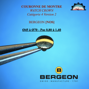 Couronne Montre Forme PUNAISE Ø45 à 70 - Pas 0,80 à 1,40 Canon long Doré (2)