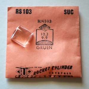 Verre montre SUC RS 103 - GRUEN - 10,3x9,9 [NOS] (Watch crystal)