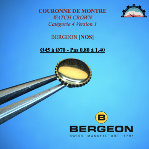 Couronne Montre Forme PUNAISE Ø45 à 70 - Pas 0,80 à 1,40 Canon long Doré (1)