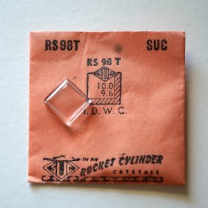 Verre montre SUC RS 98T - I.D.W.C - 10x9,6 [NOS] (Watch crystal)