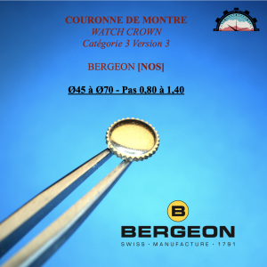 Couronne Montre Forme PUNAISE Ø45 à 70 - Pas 0,80 à 1,40 Canon court Rosé (3)