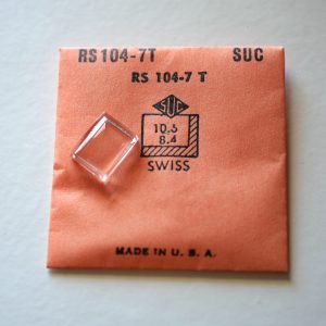 Verre montre SUC RS 104-7T - SWISS - 10,5x8,4 [NOS] (Watch crystal)