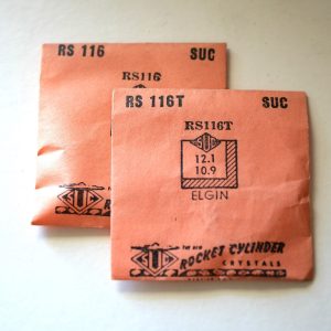 Verre montre SUC RS 116/116T - ELGIN- 12,1x10,9 [NOS] (Crystal)