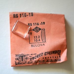 Verre montre SUC RS 116-19 - BULOVA - 12,2x10,4 [NOS] (Watch crystal)