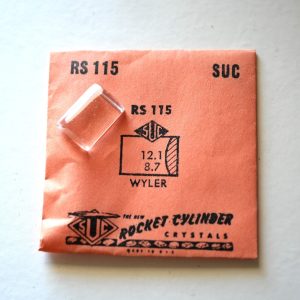 Verre montre SUC RS 115 - WYLER - 12,1x8,7 [NOS] (Watch crystal)