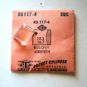 Verre montre SUC RS 117-4 - BULOVA KIRSTEIN - 12,3x10,7 [NOS] (Watch crystal)