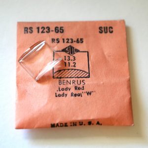 Verre montre SUC RS 123-65 - BENRUS Lady Red - 13,3x11,2 [NOS] (Watch crystal)
