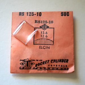 Verre montre SUC RS 125-10 - ELGIN - 13,6x12,6 [NOS] (Watch crystal)