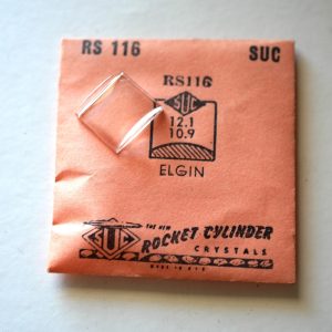 Verre montre SUC RS 116 - ELGIN - 12,1x10,9 [NOS] (Watch crystal)