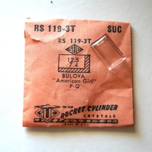 Verre montre SUC RS 119-3T - BULOVA - 12,5x7,4 [NOS] (Watch crystal)