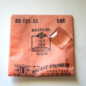 Verre montre SUC RS 121-55 - ELGIN - 12,9x10,8 [NOS] (Watch crystal)