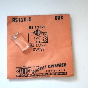 Verre montre SUC RS 120-5 - BULOVA SWISS - 12,7x7,7 [NOS] (Watch crystal)