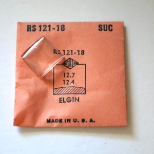Verre montre SUC RS 121-18 - ELGIN - 12,7x12,4 [NOS] (Watch crystal)