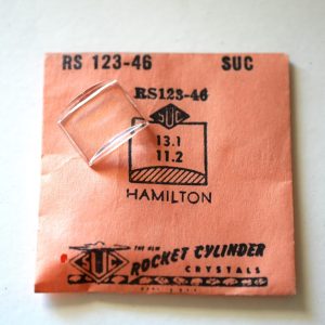 Verre montre SUC RS 123-46 - HAMILTON - 13,1x11,2 [NOS] (Watch crystal)
