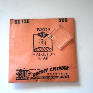 Verre montre SUC RS 120 - HAMILTON STAR - 12,6x12,1 [NOS] (Watch crystal)