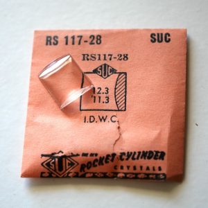 Verre montre SUC RS 117-28 - I.D.W.C - 12,3x11,3 [NOS] (Watch crystal)