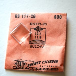 Verre montre SUC RS 117-26 - BULOVA - 12,2x11,8 [NOS] (Watch crystal)