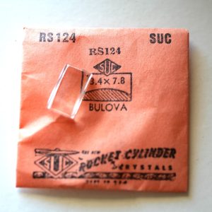 Verre montre SUC RS 124 - BULOVA - 3,4x7,8 [NOS] (Watch crystal)