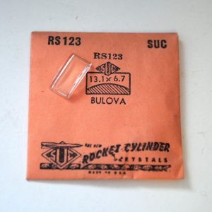 Verre montre SUC RS 123 - BULOVA - 13,1x6,7 [NOS] (Watch crystal)