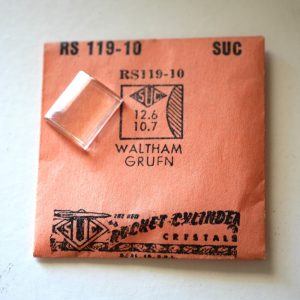 Verre montre SUC RS 119-10 - WALTHAM GRUEN - 12,6x10,7 [NOS] (Watch crystal)