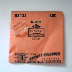Verre montre SUC RS 132 - STAR - 13,6x7,4 [NOS] (Watch crystal)