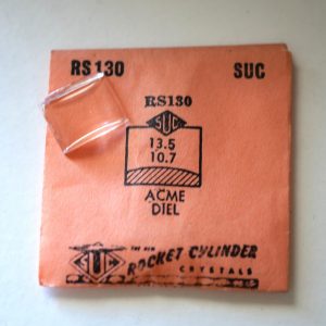 Verre montre SUC RS 130 - ACME DIEL - 13,5x10,7 [NOS] (Watch crystal)
