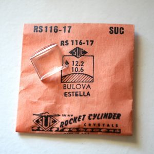 Verre montre SUC RS 116-17 - BULOVA ESTELLA - 12,2x10,6 [NOS] (Watch crystal)