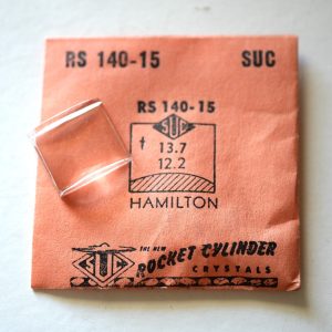 Verre montre SUC RS 140-15 - HAMILTON - 13,7x12,2 [NOS] (Watch crystal)