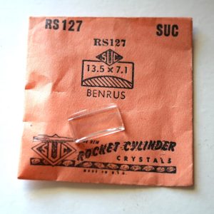 Verre montre SUC RS 127 - BENRUS - 13,5x7,1 [NOS] (Watch crystal)