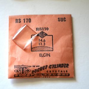 Verre montre SUC RS 170 - ELGIN - 14,6x11,3 [NOS] (Watch crystal)