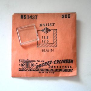 Verre montre SUC RS 143T - ELGIN - 13,8x12,5 [NOS] (Watch crystal)
