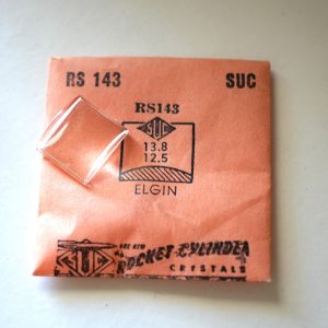 Verre montre SUC RS 143 - ELGIN - 13,8x12,5 [NOS] (Watch crystal)