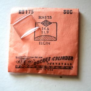 Verre montre SUC RS 175 - ELGIN - 14,6x11,9 [NOS] (Watch crystal)