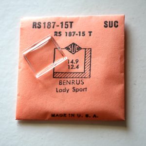 Verre montre SUC RS 187-15T - BENRUS - 14,9x12,4 [NOS] (Watch crystal)