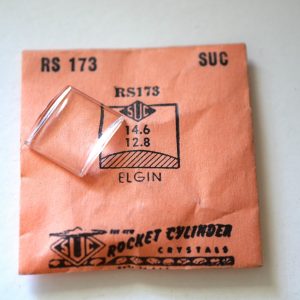 Verre montre SUC RS 173 - ELGIN - 14,6x12,8 [NOS] (Watch crystal)