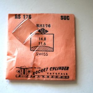 Verre montre SUC RS 176 - SWISS - 14,8x11,6 [NOS] (Watch crystal)
