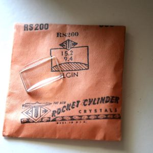 Verre montre SUC RS 200 - ELGIN - 15,2x9,4 [NOS] (Watch crystal)