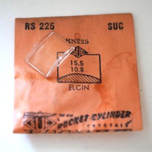 Verre montre SUC RS 225 - ELGIN - 15,5x10,8 [NOS] (Watch crystal)