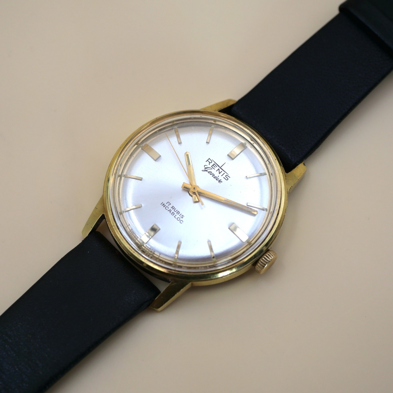 Montre RENIS Genève mécanique Vintage - ST 96 Incabloc - Révisée
