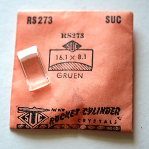 Verre montre SUC RS 273 - GRUEN - 16,1x8,1 [NOS] (Watch crystal)