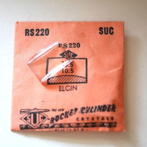 Verre montre SUC RS 220 - ELGIN - 15,5x10,5 [NOS] (Watch crystal)