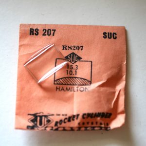 Verre montre SUC RS 207 - HAMILTON - 15,3x10,1 [NOS] (Watch crystal)