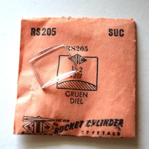 Verre montre SUC RS 205 - GRUEN DIEL - 15,2x12,7 [NOS] (Watch crystal)