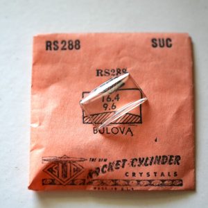 Verre montre SUC RS 288 - BULOVA - 16,4x9,6 [NOS] (Watch crystal)