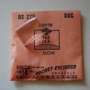 Verre montre SUC RS 279 - ELGIN - 16,2x12,4 [NOS] (Watch crystal)