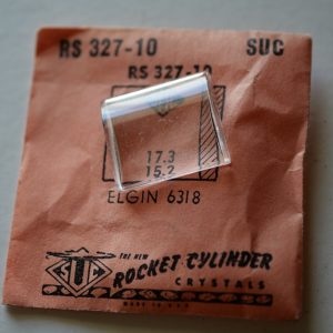 Verre montre SUC RS 327-10 - ELGIN 6318 - 17,3x15,2[NOS] (Watch crystal)